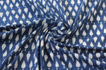 Fabric -Indigo Leaf Butti