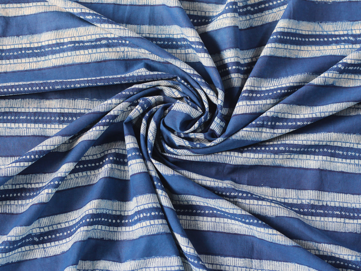 Fabric -Indigo Border Patta