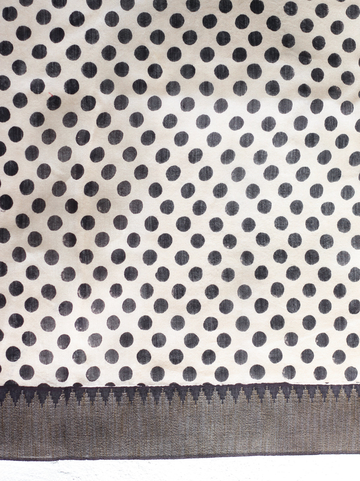 Black Gulaab butta -Chanderi Saree