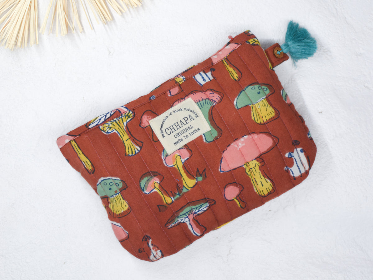 BROWN MUSHROOM POUCH