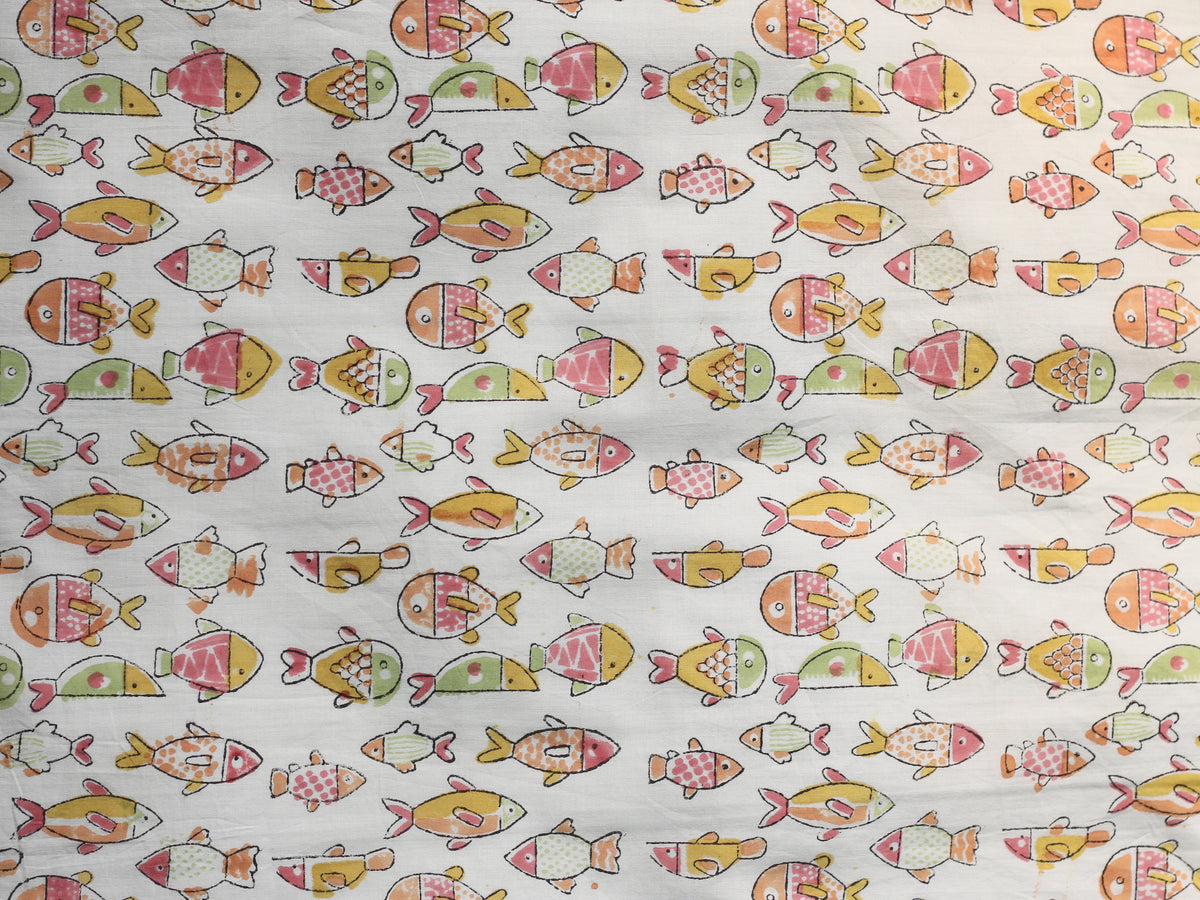 Fabric - Ivory Pastel Fish