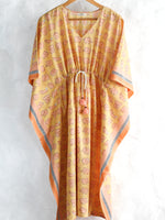 Kaftan- Elephants in Orange Yellow