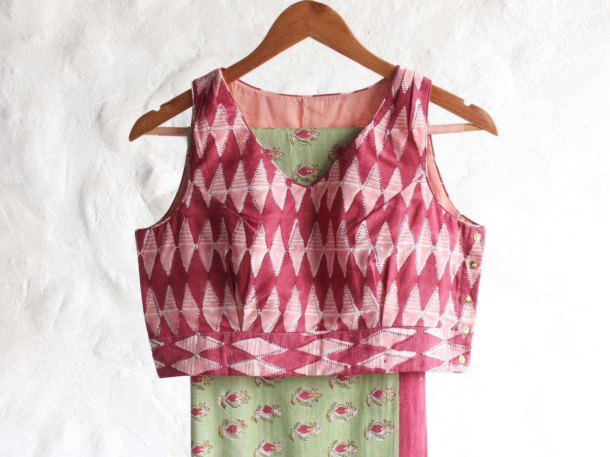 Pomegranate Pink Cotton Blouse