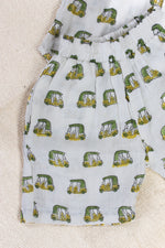 AUTO-RICKSHAW MUSLIN SHIRT & SHORT SET