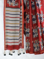 Maroon Anar Butta -Chanderi Saree