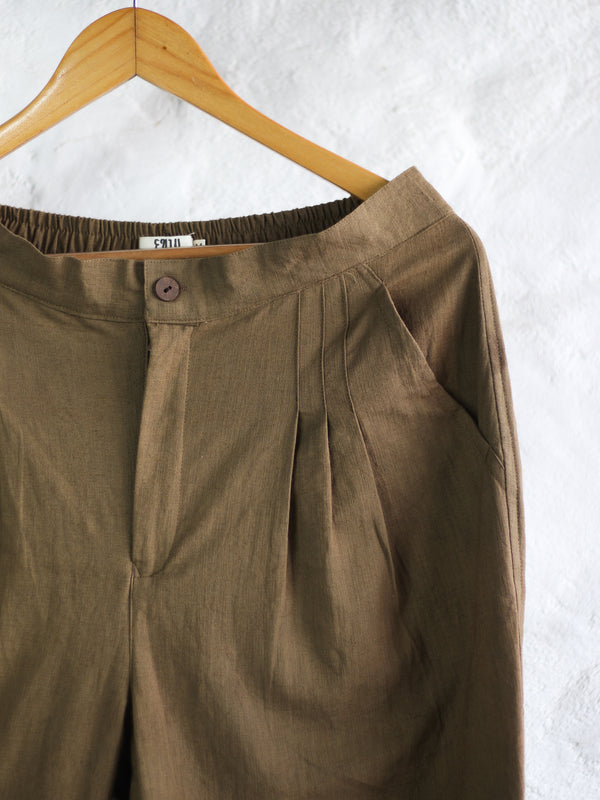 Cotton Khaki Green Pocket Pant