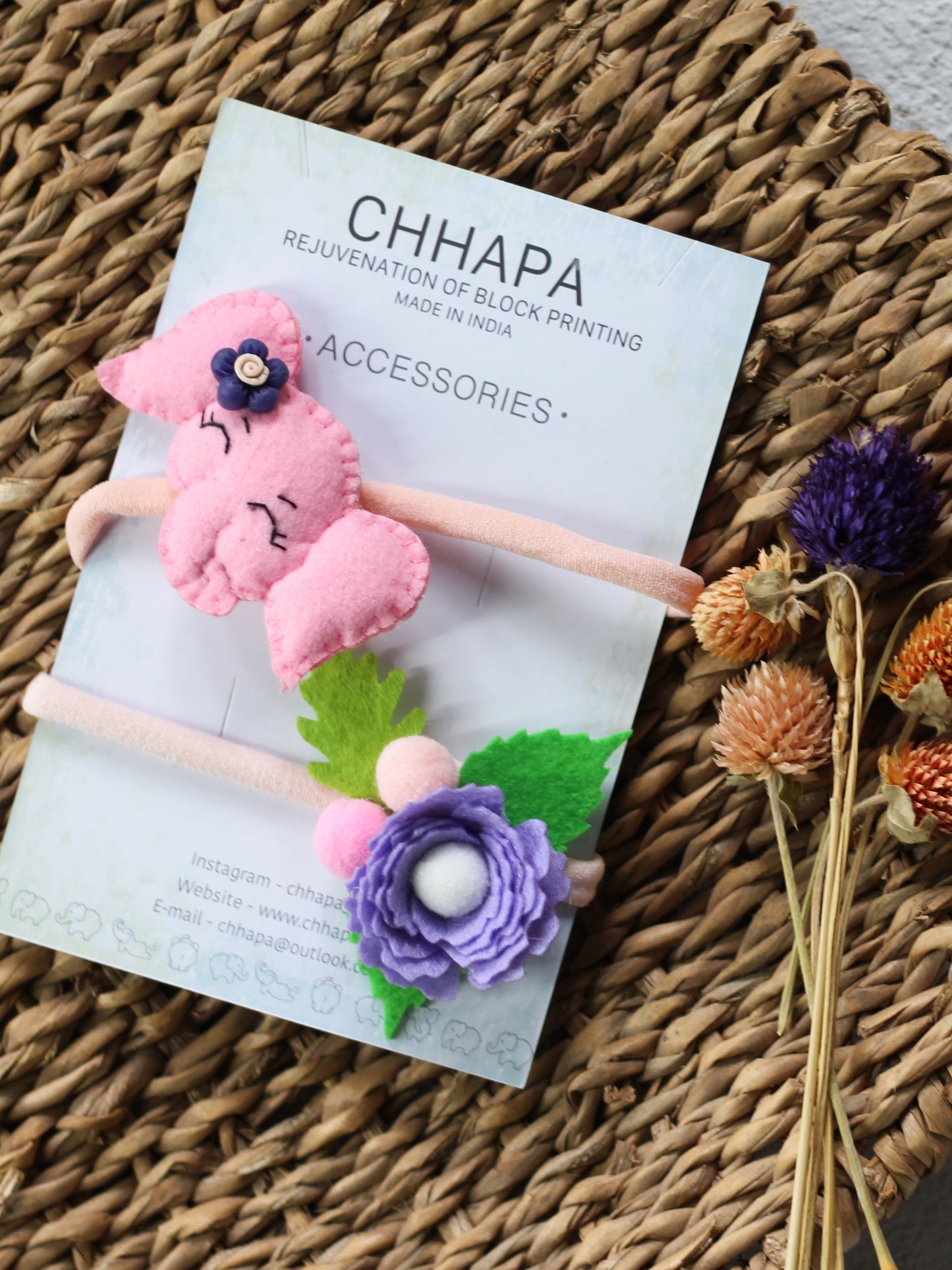 SLEEPY ELE & FLORAL HEADBAND SET