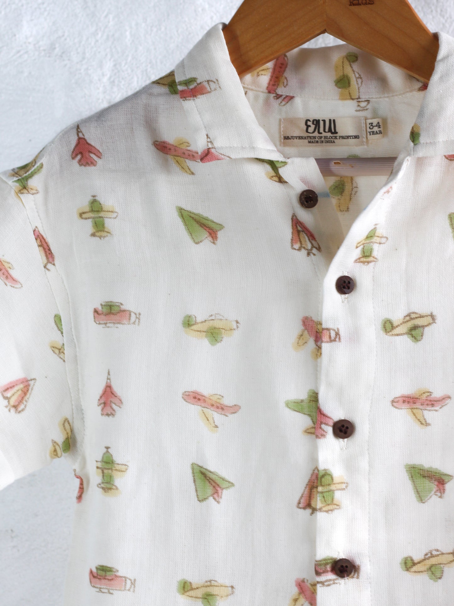 Aeroplane Muslin Shirt & Short Set