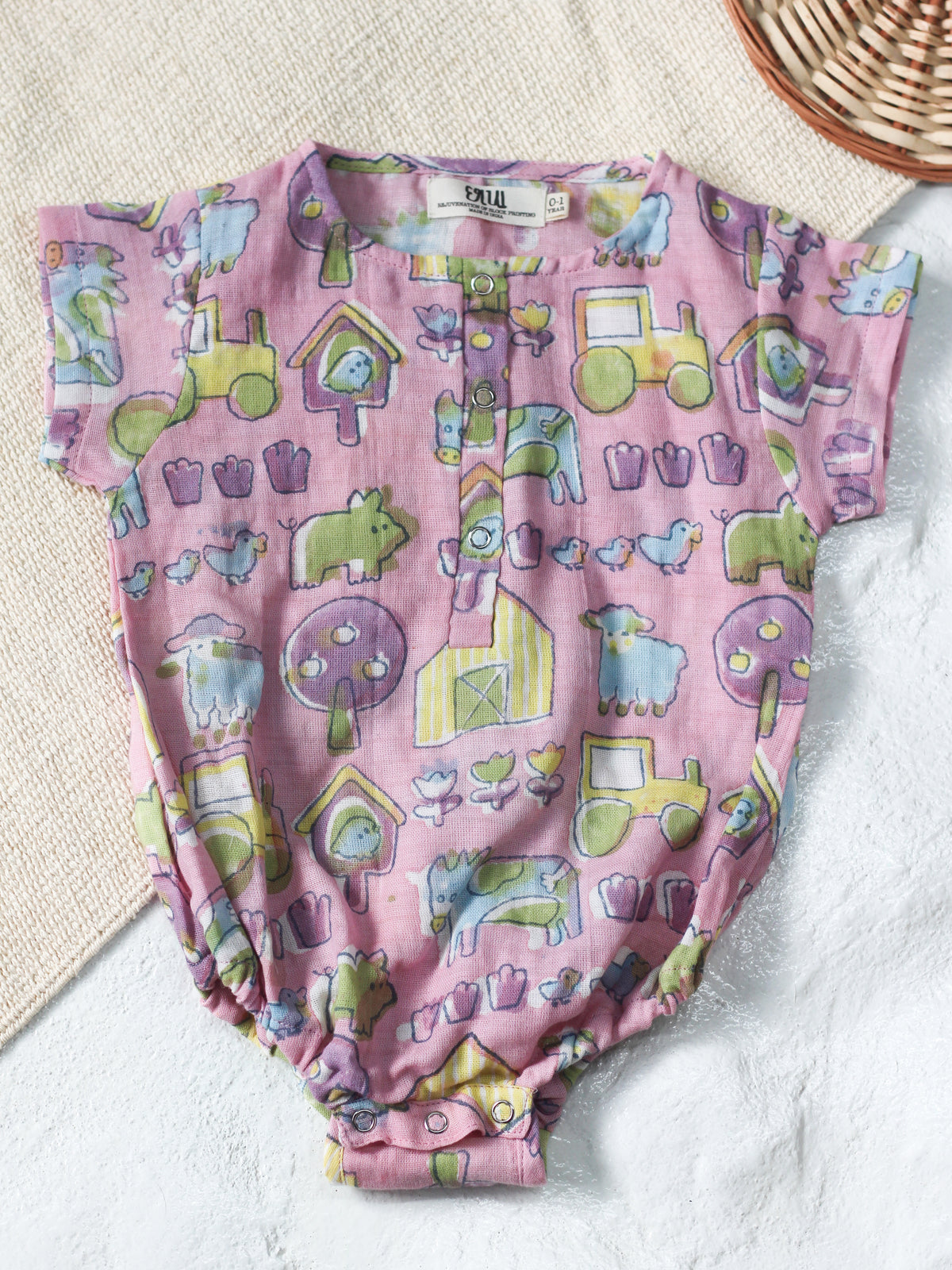 BABY FARM MUSLIN ROMPER