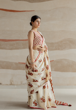 ROSE IVORY – Mul Cotton Saree
