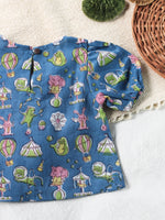 Blue Circus Top & Skort Set