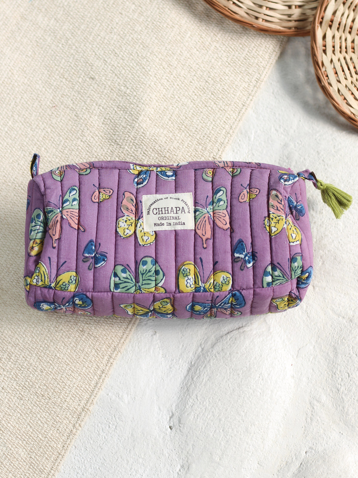 PURPLE BUTTERFLY POUCH