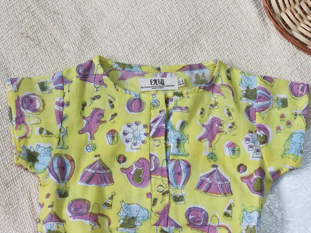 BABY CIRCUS MUSLIN ROMPER