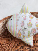 WHITE PASTEL FISH SOFT TOY