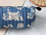 INDIGO SAREE GIRL POUCH