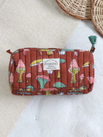 RUST ORANGE MUSHROOM POUCH