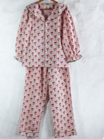 Peach Flower Jaal Lounge Set