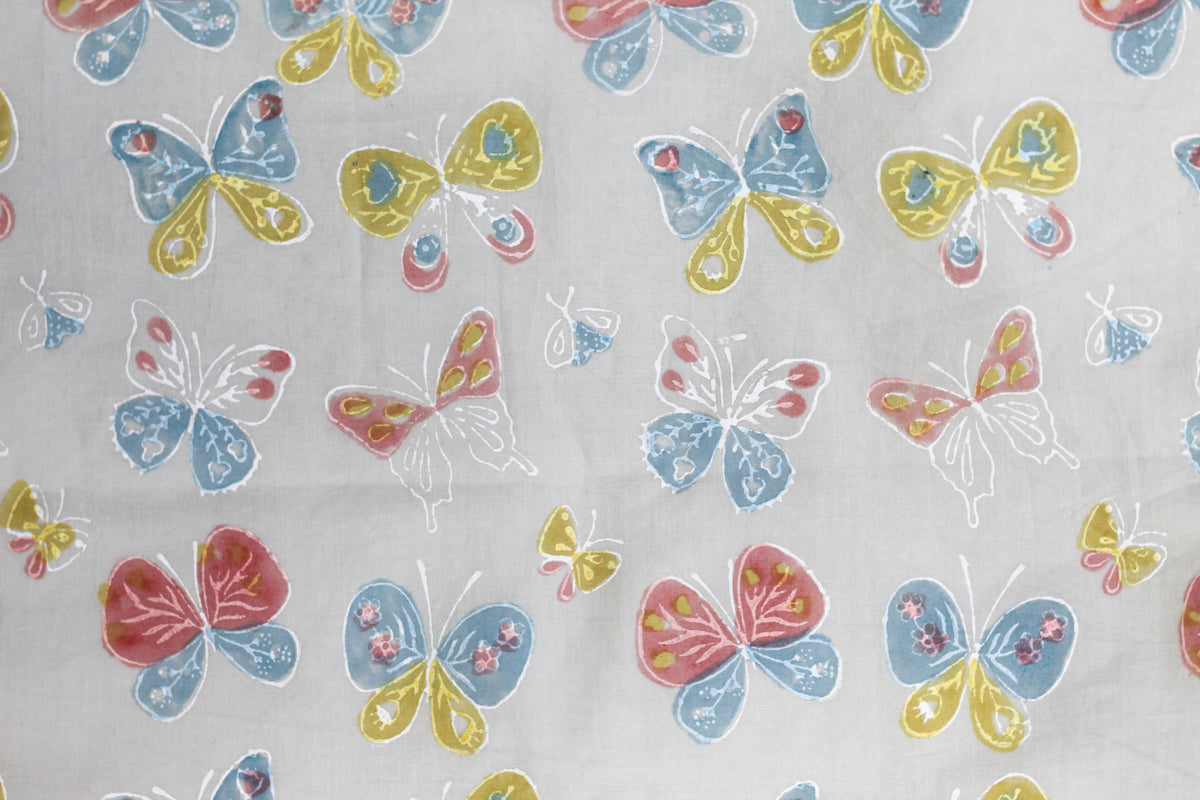Fabric - Butterflies in Gray