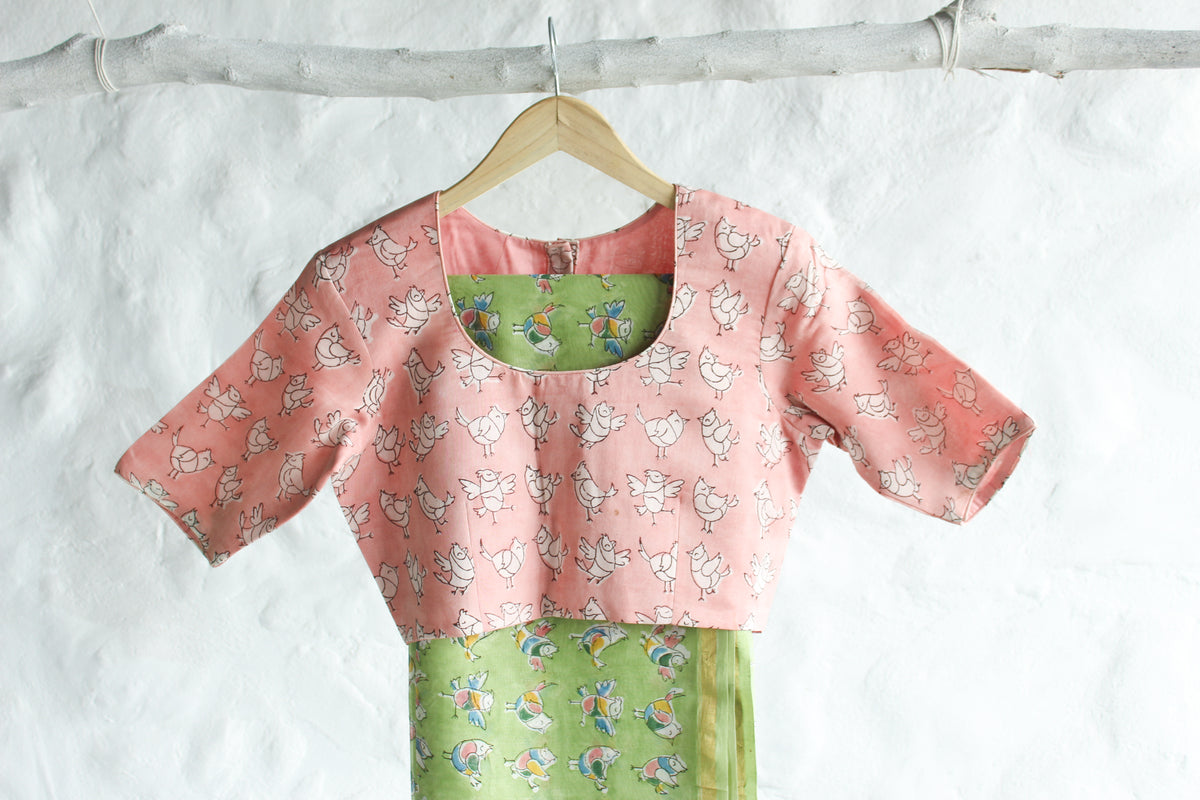 Birdsong Bliss Chanderi Blouse