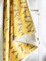 Kids Quilts - Yellow kayaking Doodles