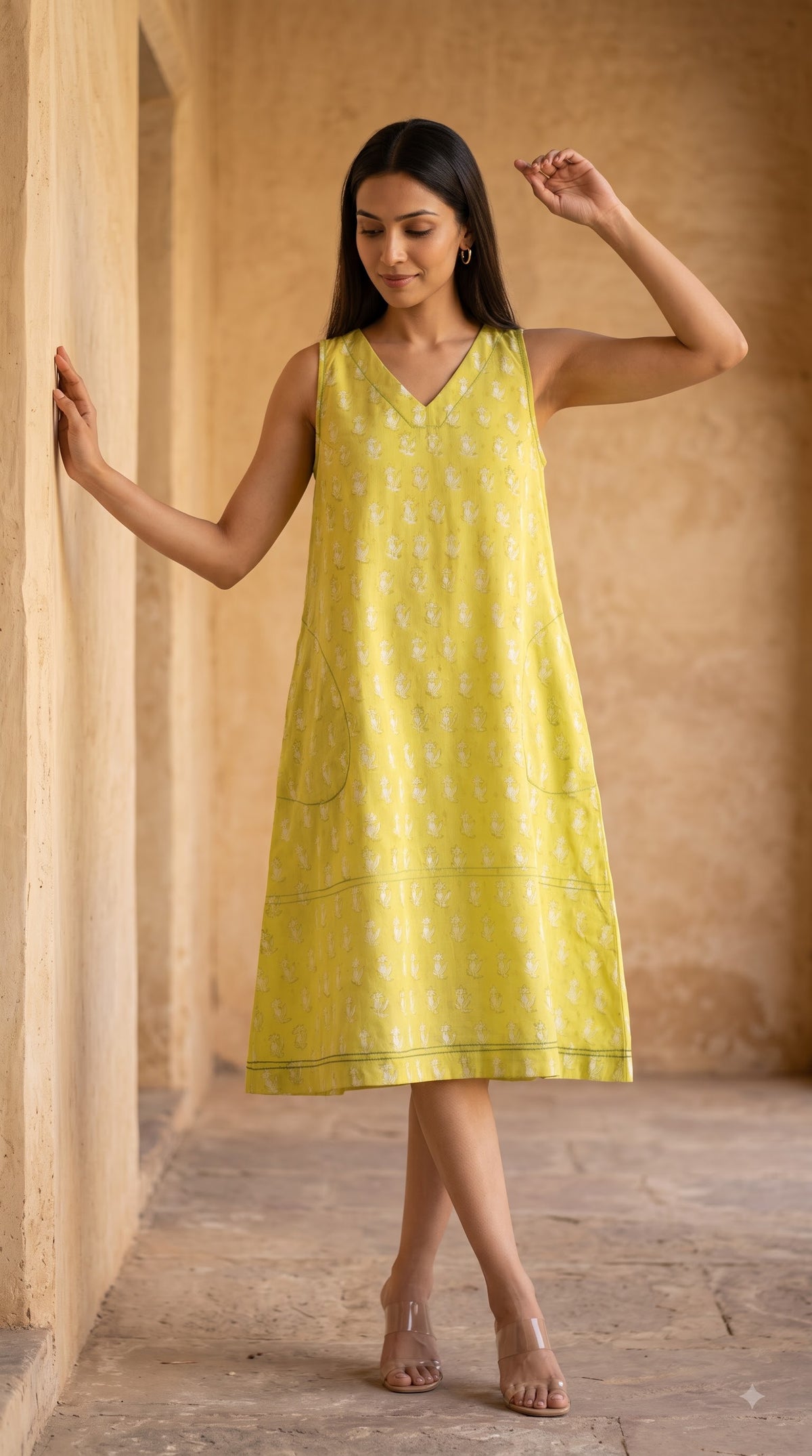Citrusy Anar butti Dress