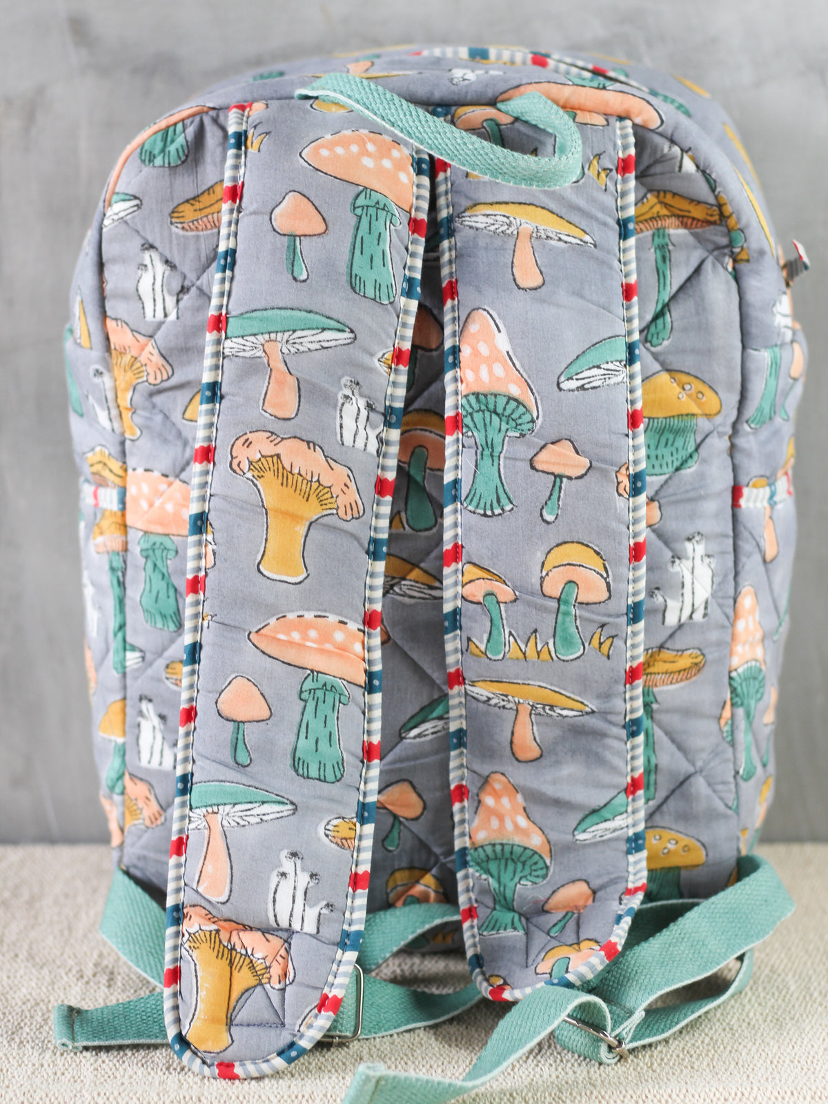 Gray Mushroom Nappy Bag