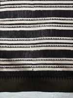 Bagru Natural Black Jaal -Chanderi Saree
