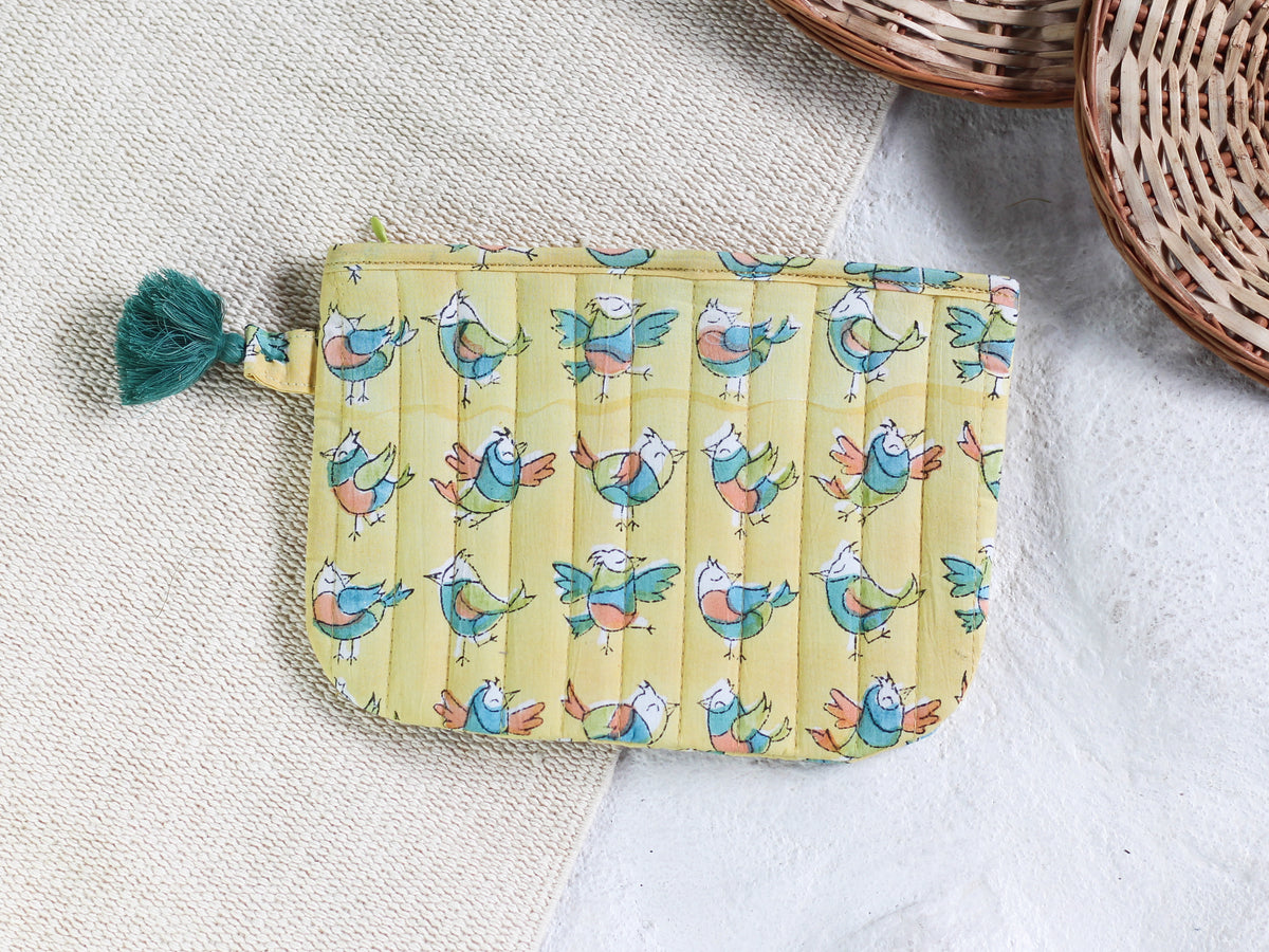 YELLOW BIRDS POUCH