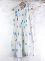 Nature’s Skyblue Polka Mul Dress