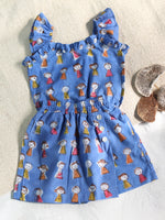 Blue Puppet Top & Skort Set