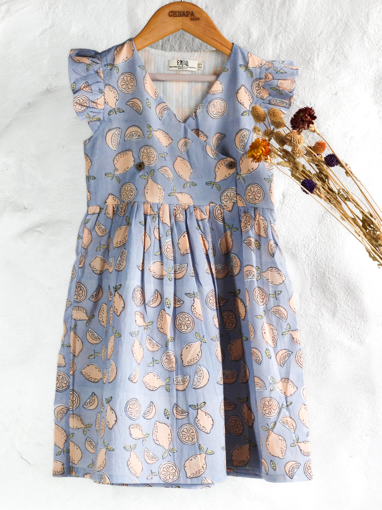Peach lemon dress