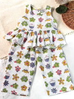 FLOWER TOP & PANT SET