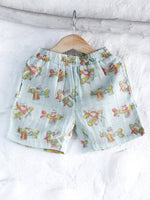 KIDS PLANE MUSLIN SHIRT & SHORT SET