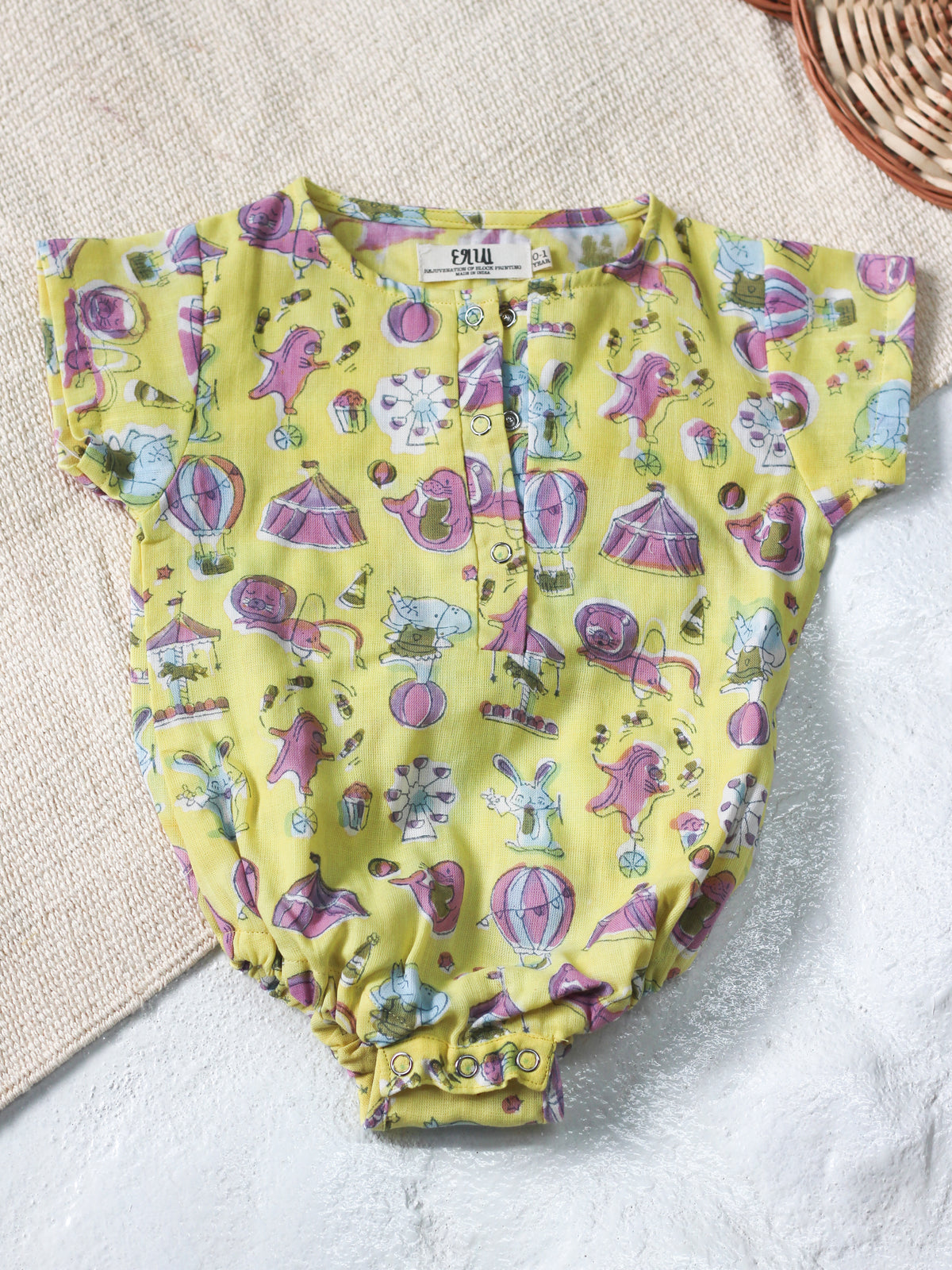 BABY CIRCUS MUSLIN ROMPER