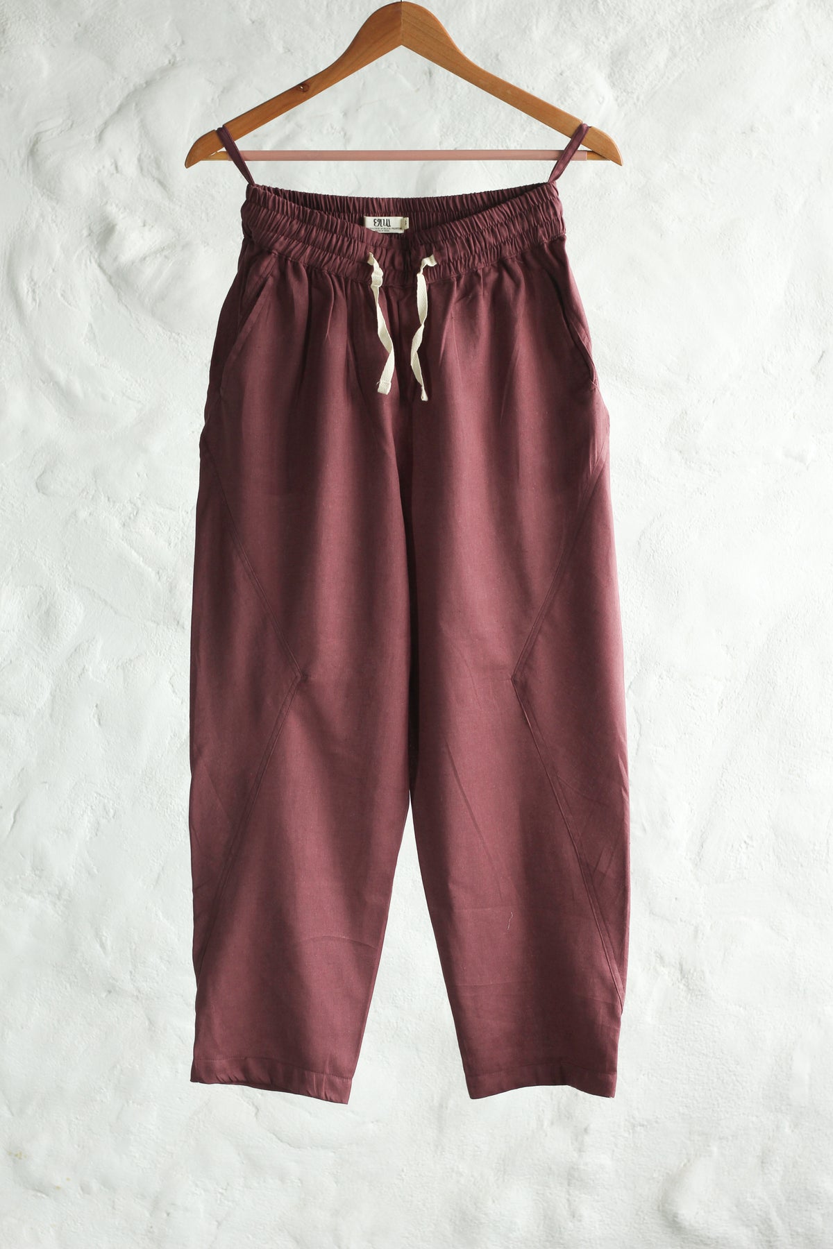 Cotton Maroon Pant