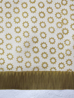 Bagru Natural Yellow Jaal -Chanderi Saree