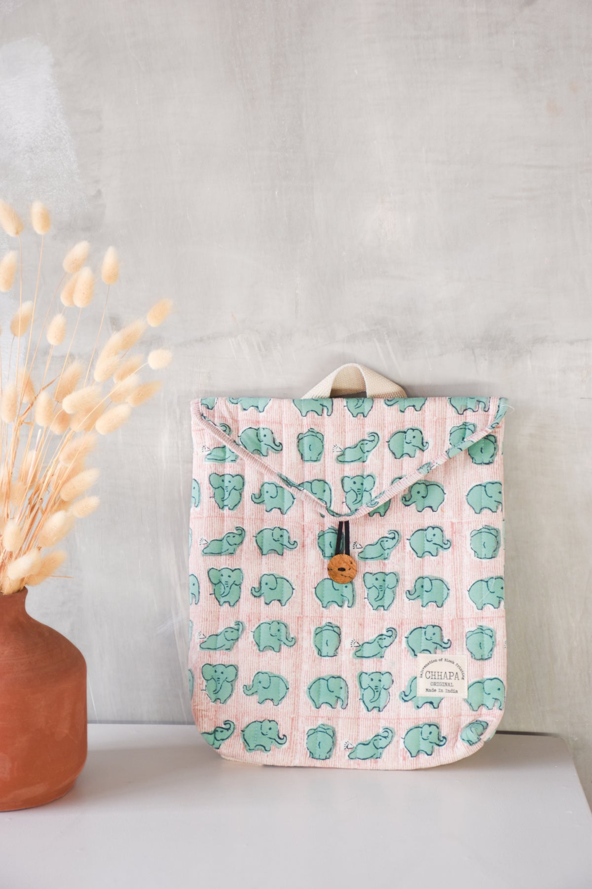 KIDS - MINT ELEPHANT BAG