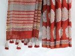 Maroon Elephant -Chanderi Saree