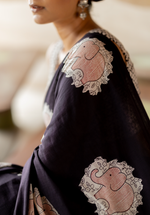 MIDNIGHT ELEPHANT – Mul Cotton Saree