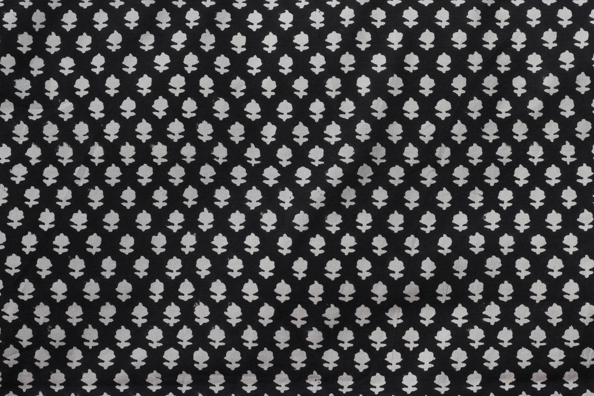 Fabric -Bagru Black Butti