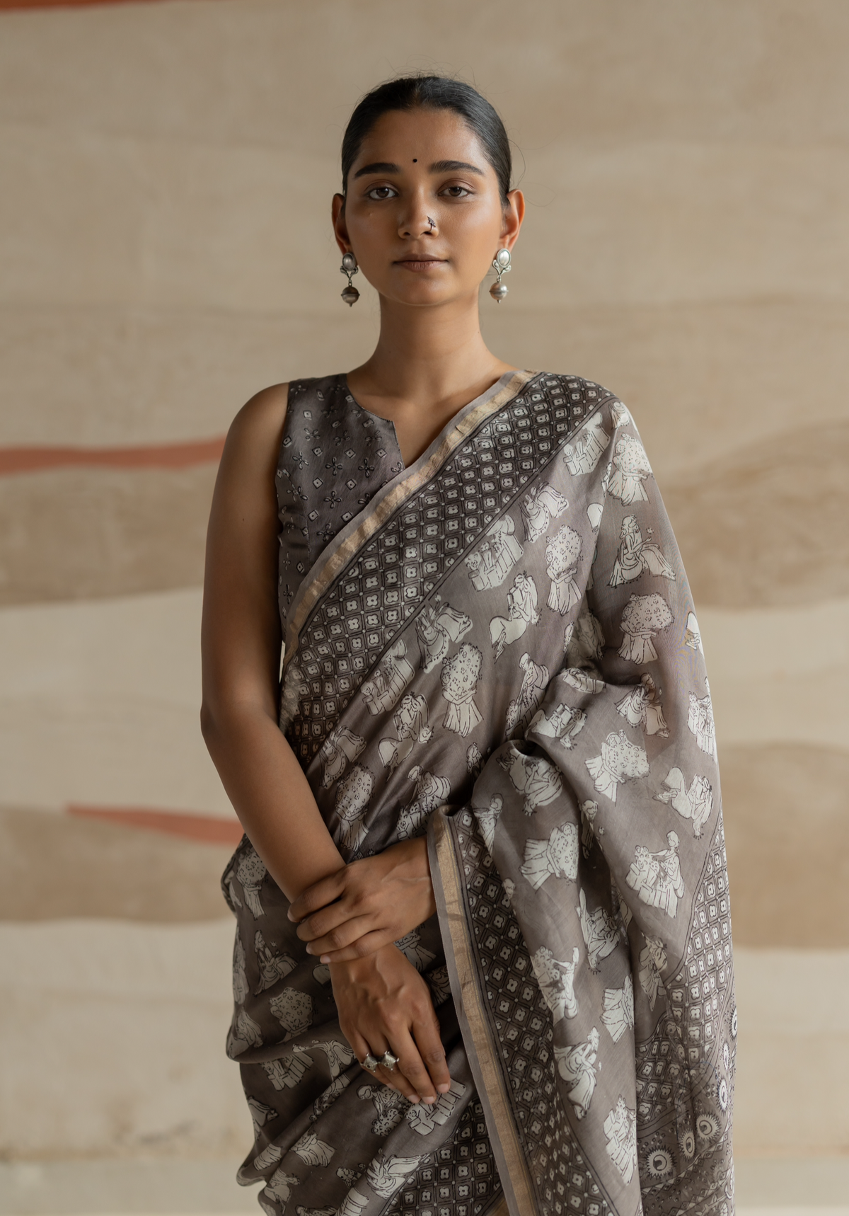 GIRL AT LEISURE - Chanderi Saree