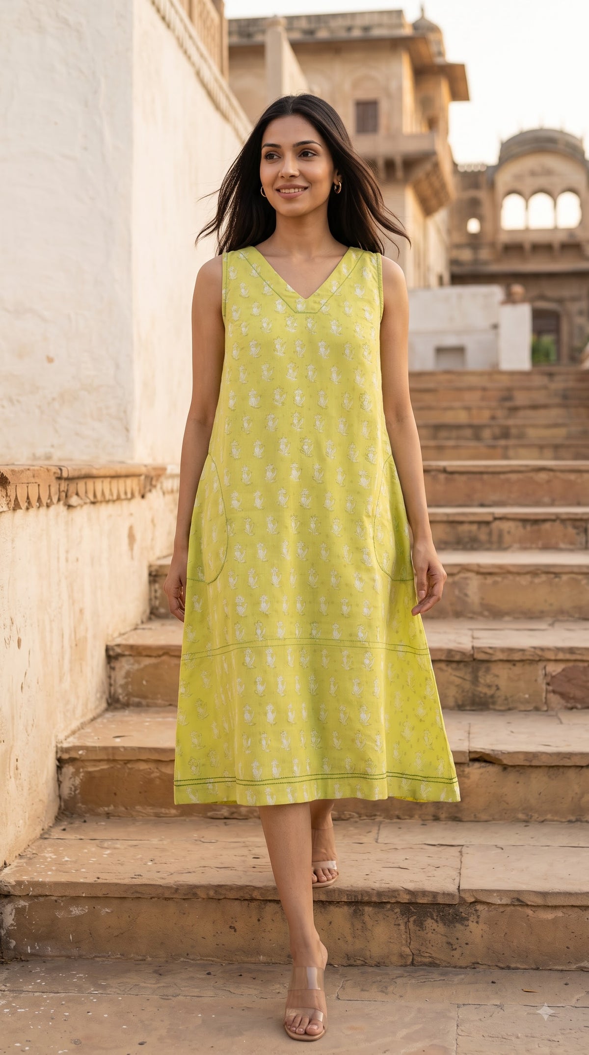 Citrusy Anar butti Dress