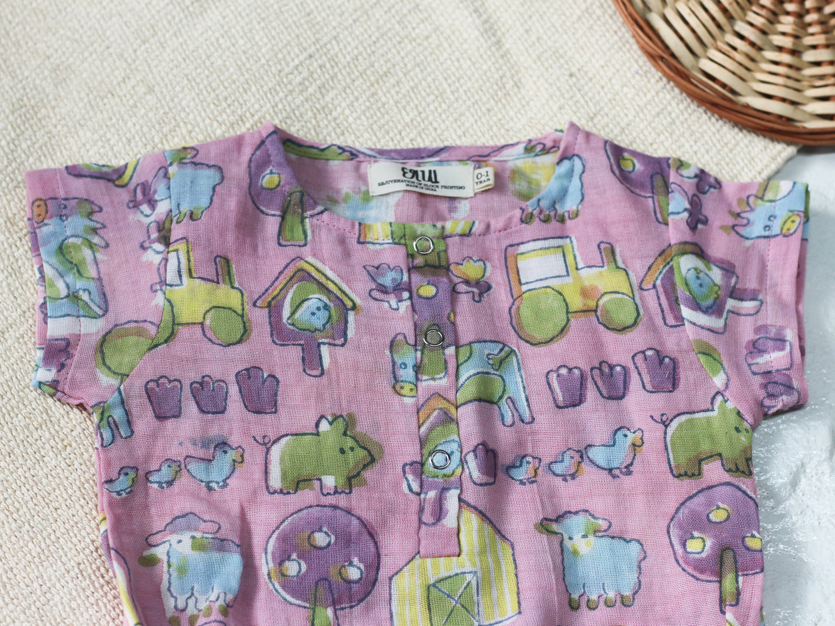 BABY FARM MUSLIN ROMPER