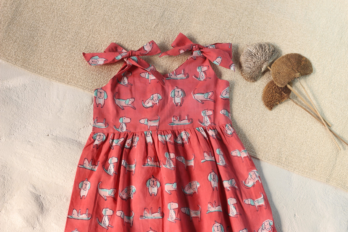 Dog Shoulder Bow Dress