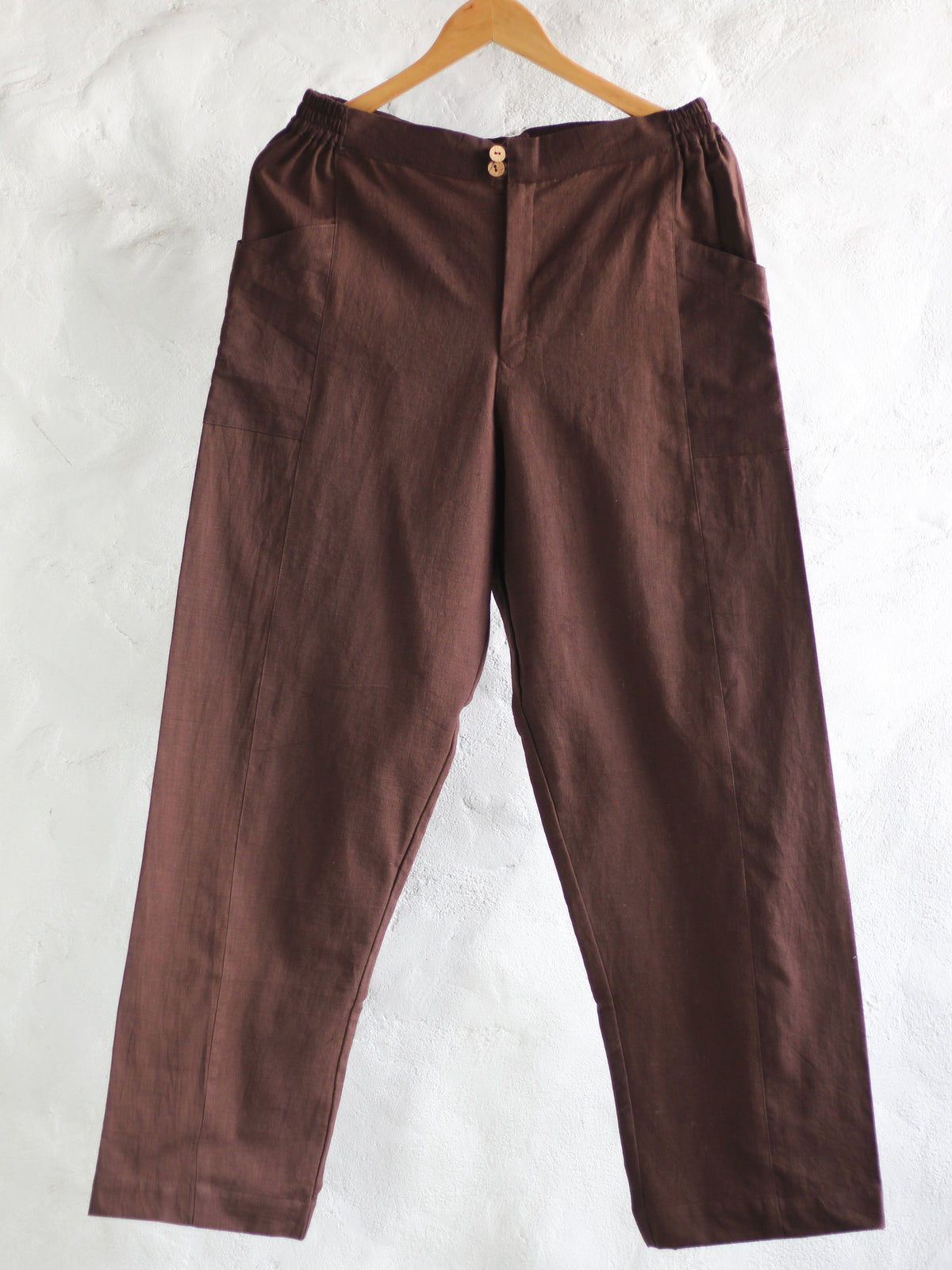 Cotton Maroon Pocket Pant
