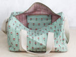 Mint Gulab butti Duffle Bag