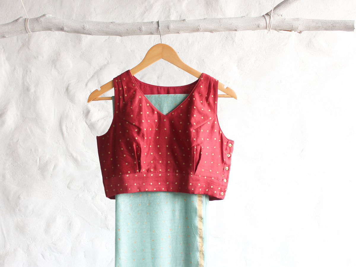 Maroon Radiance Chanderi Blouse