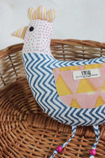 KIDS BLUE SOFT TOY HEN