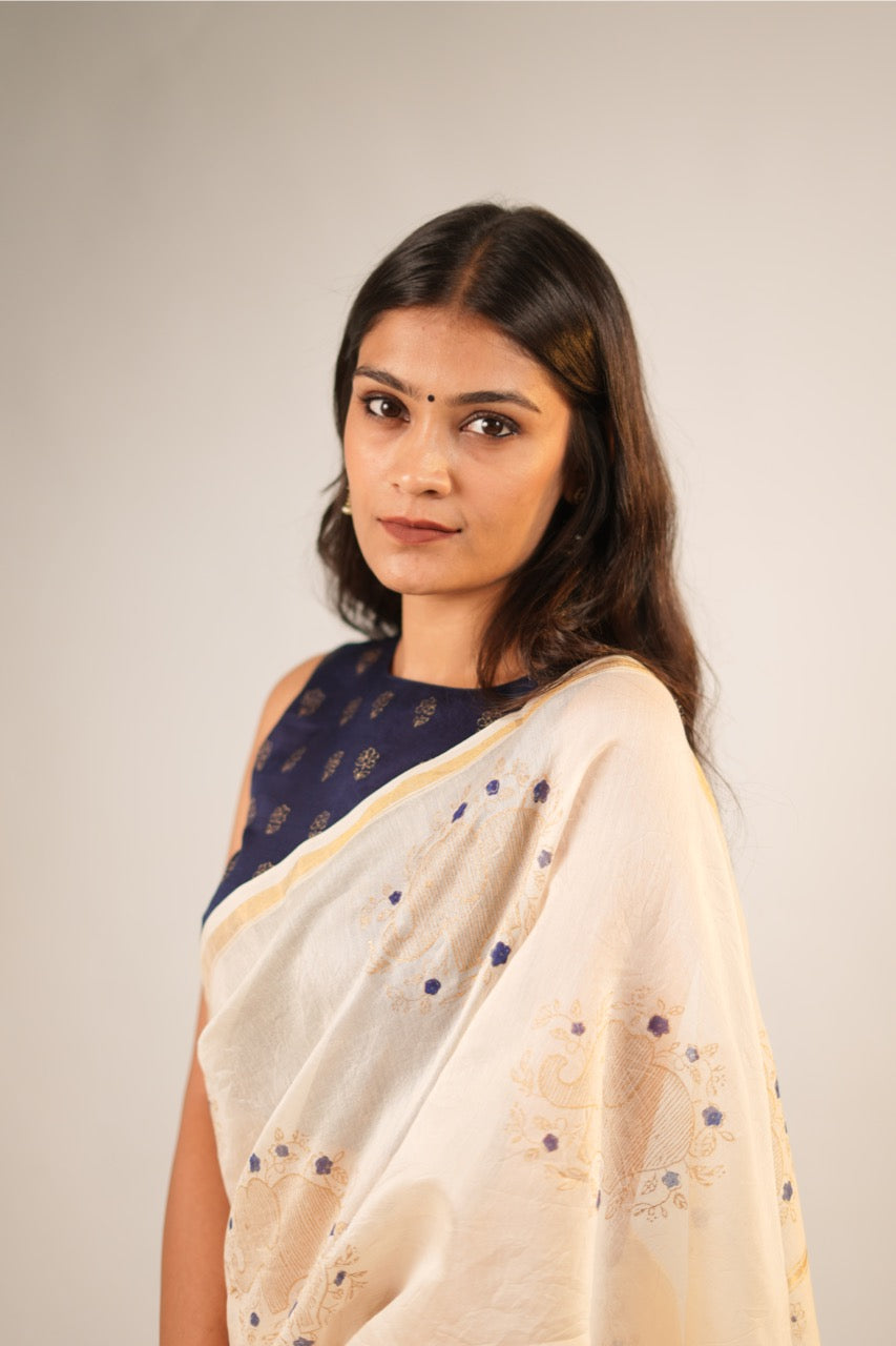 Gajmoti Chanderi Saree
