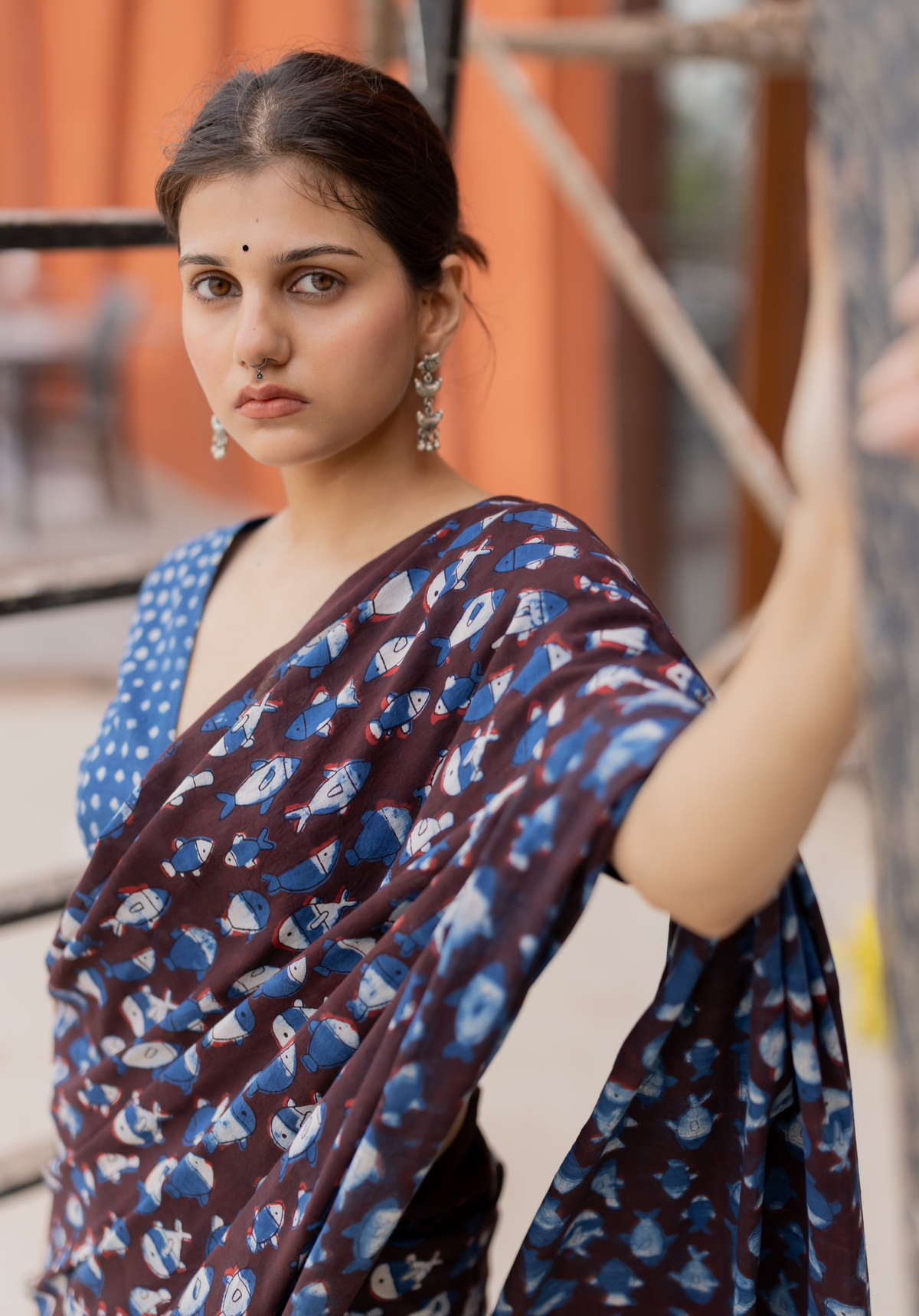 MIDNIGHT FINNY – Mul Cotton Saree